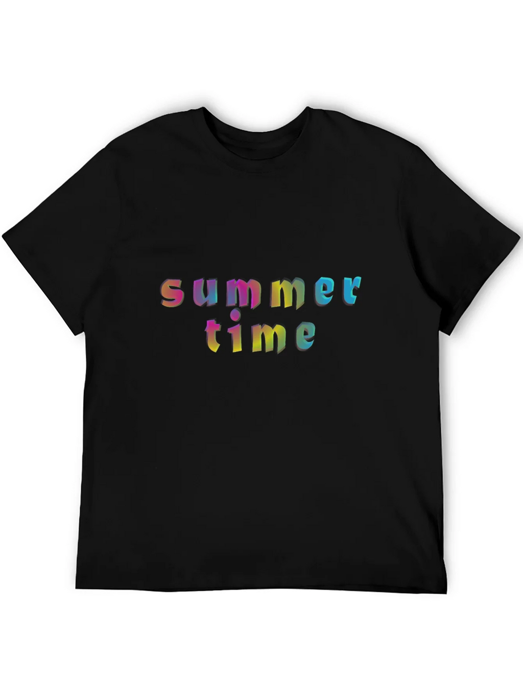 Summer Time Graphic T-Shirt - Rainbow Text Design product image 5