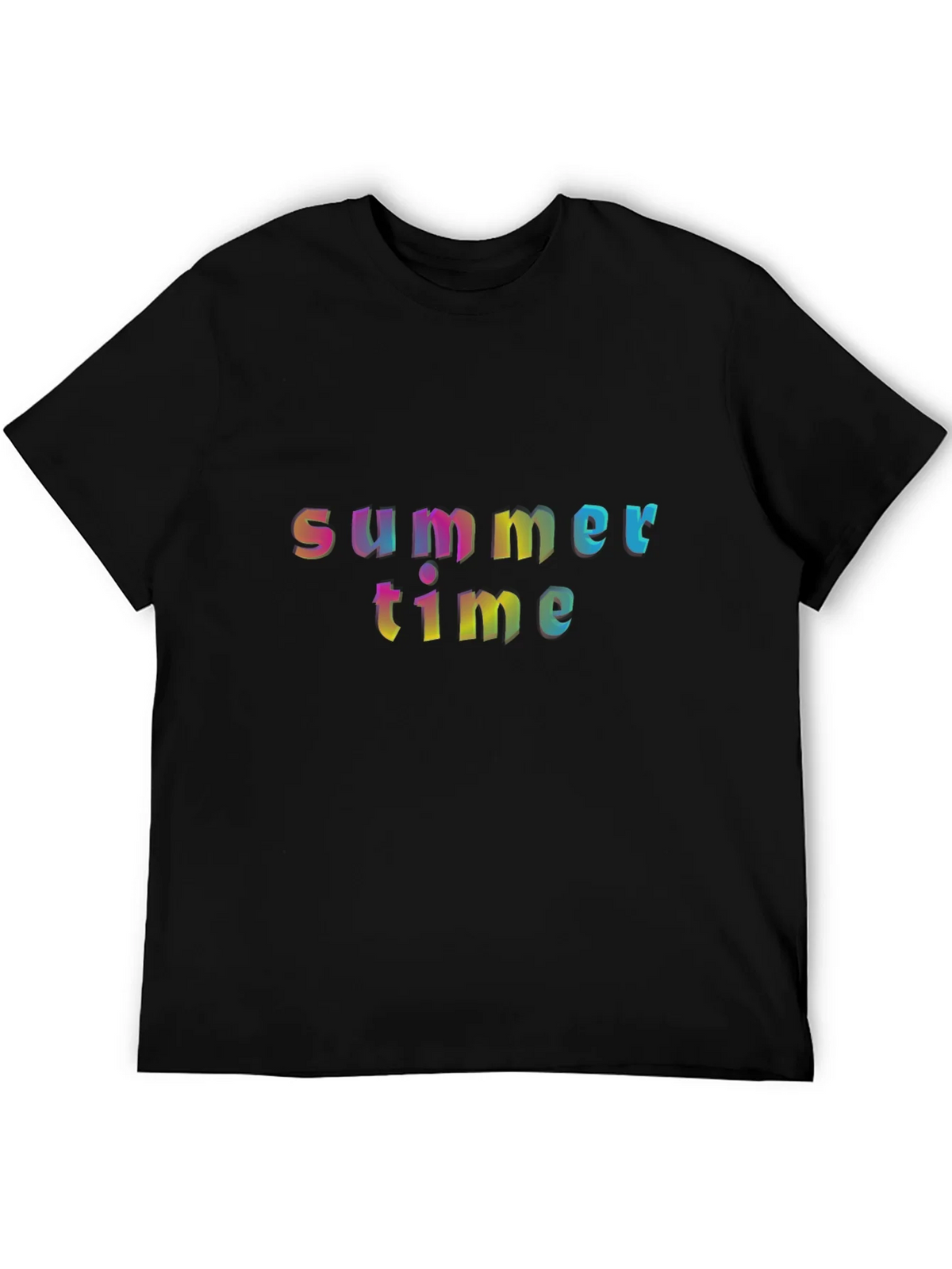 Summer Time Graphic T-Shirt - Rainbow Text Design product image 5
