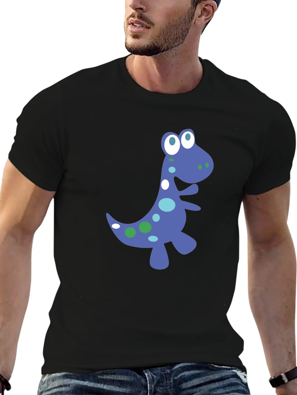 Dino Graphic Tee - Fun Black T-Shirt product image 6
