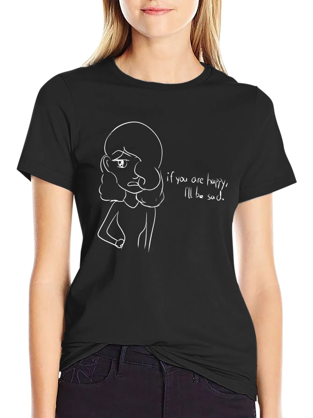 Sad Girl T-Shirt - Unique Graphic Tee product image 2