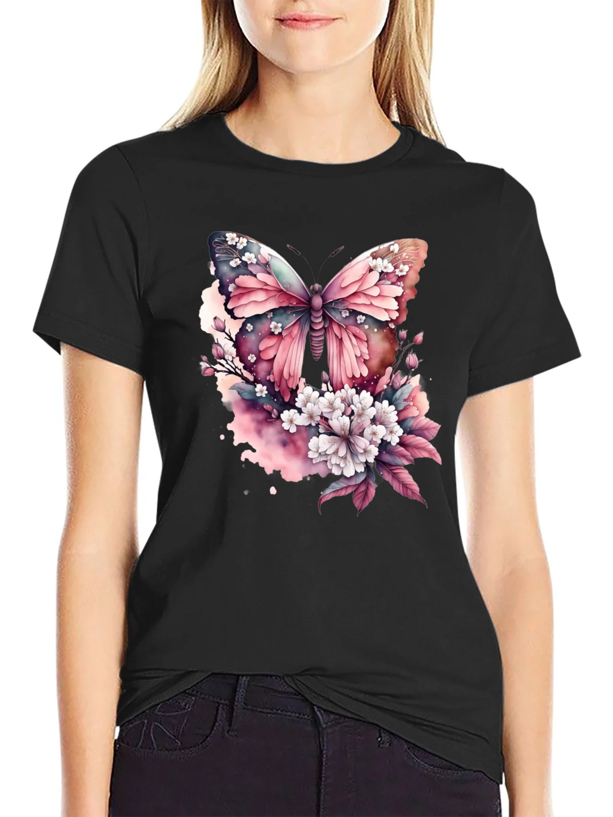 Butterfly Floral Print T-Shirt product image 2