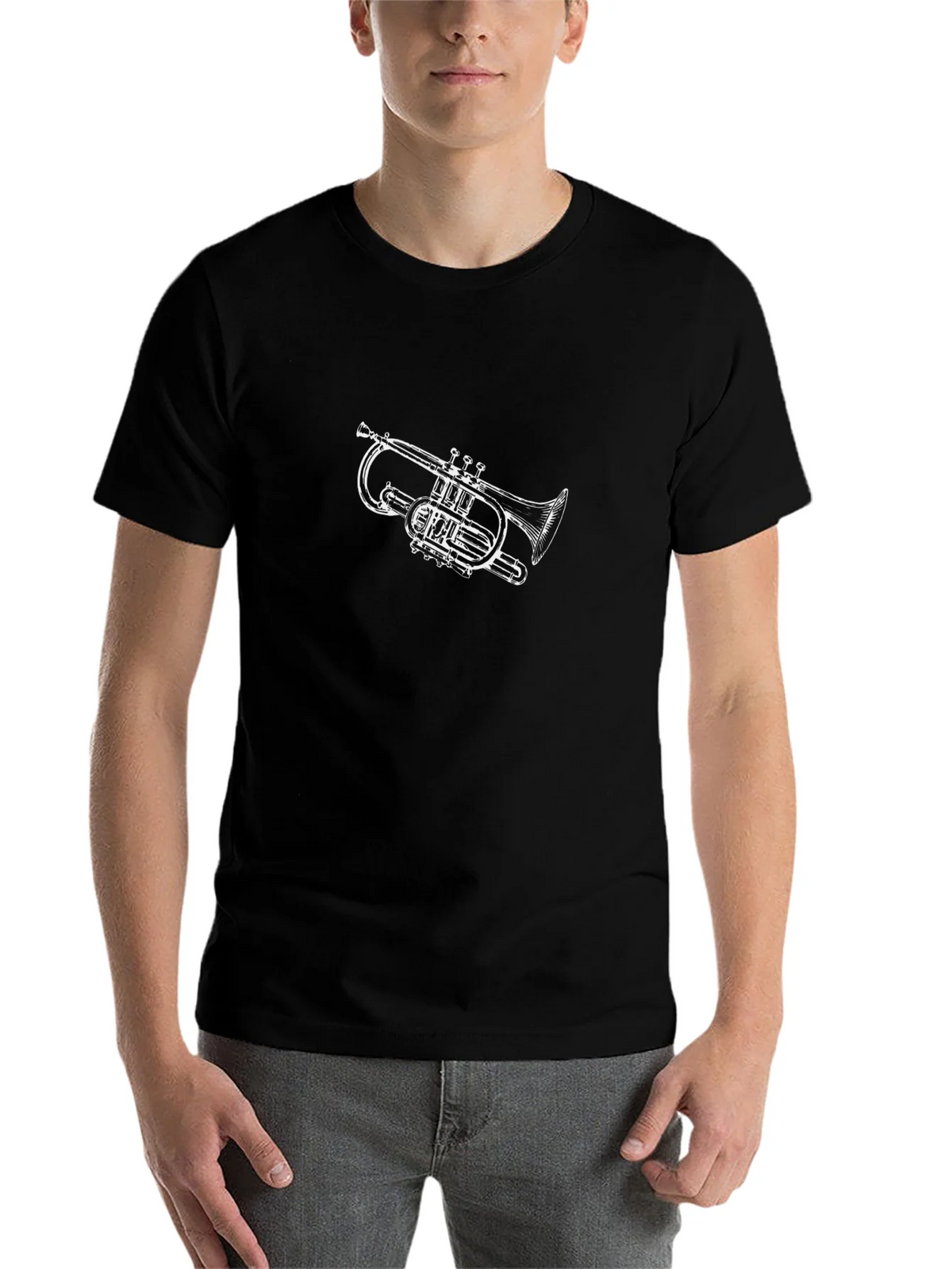 Trumpet Graphic Black T-Shirt product image 4