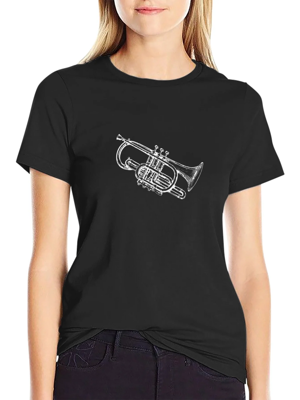 Trumpet Graphic Black T-Shirt product image 2