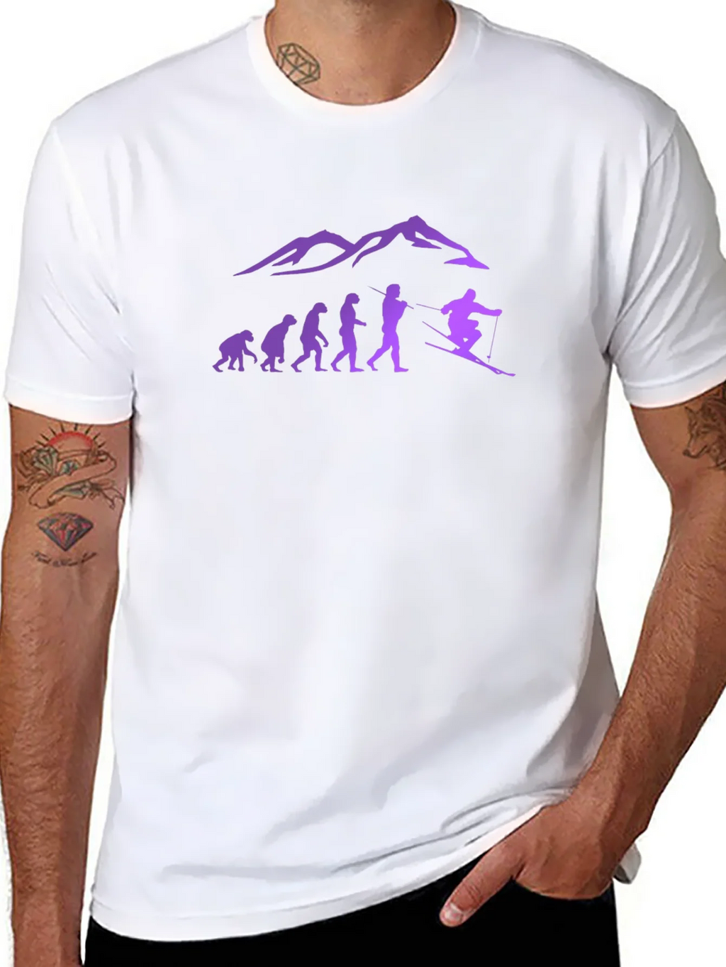 Ski Evolution T-Shirt - Mountain Design product image 7