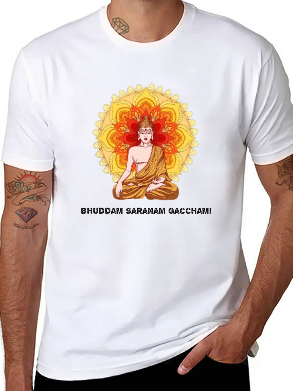 Buddham Saranam Gacchami Graphic Tee product image 7