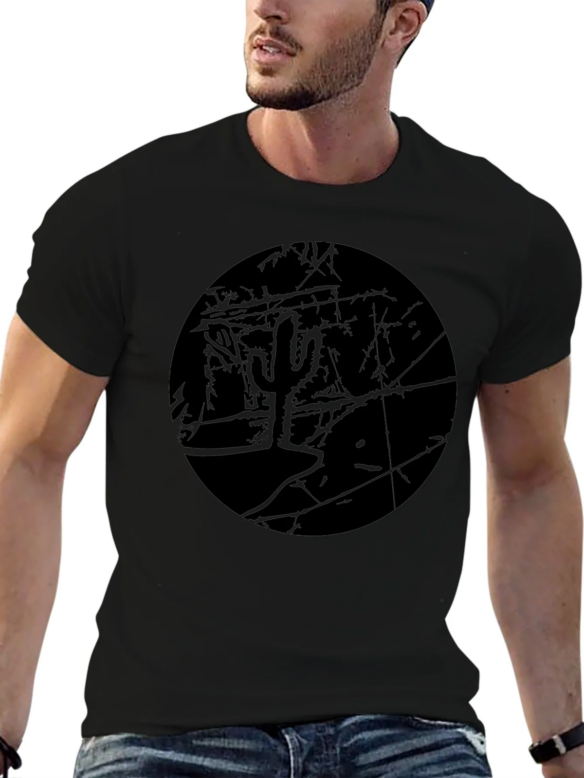Monochrome Cactus Graphic T-Shirt product image 6