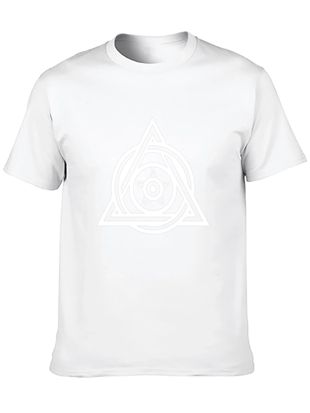 Geometric Star Triangle Graphic Tee - Black product image 9