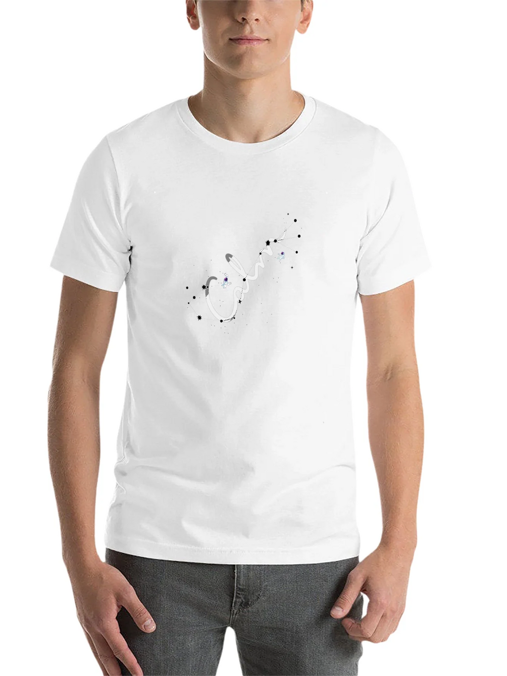 Calm Astronaut Black T-Shirt product image 10