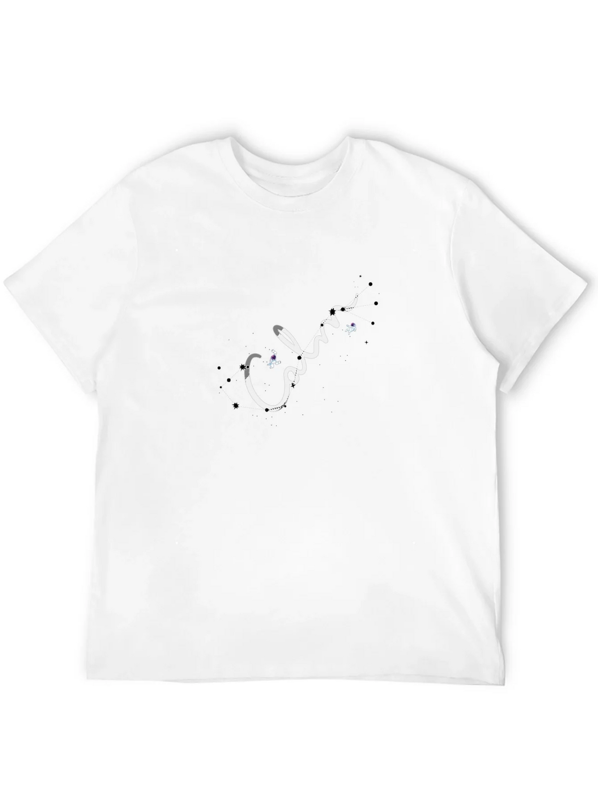 Calm Astronaut Black T-Shirt product image 11