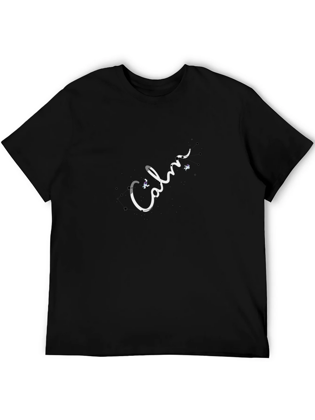 Calm Astronaut Black T-Shirt product image 5