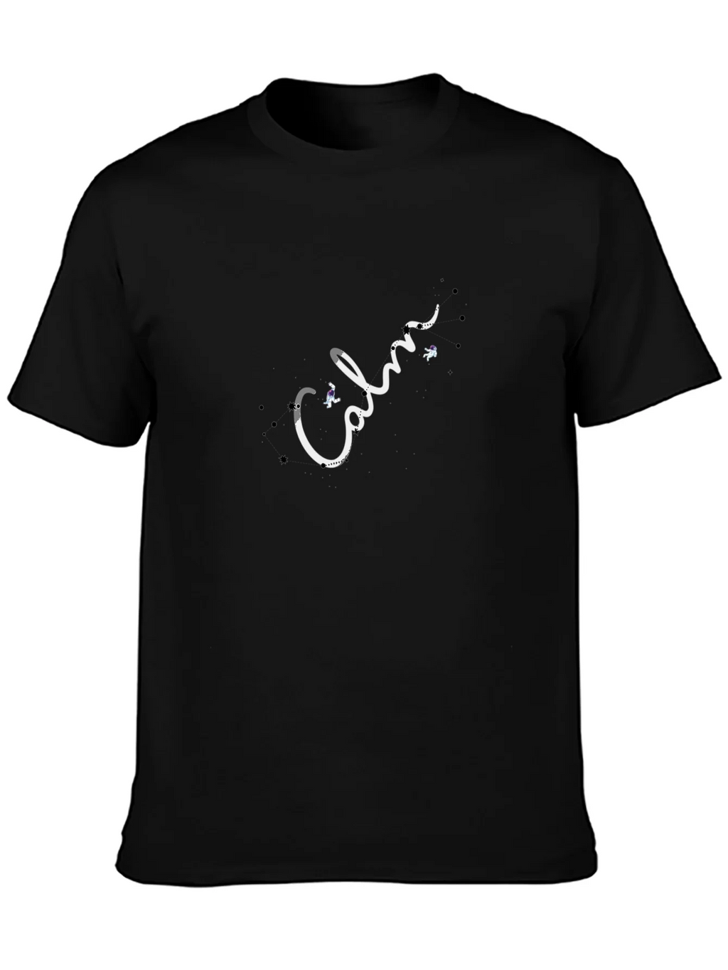Calm Astronaut Black T-Shirt product image 3