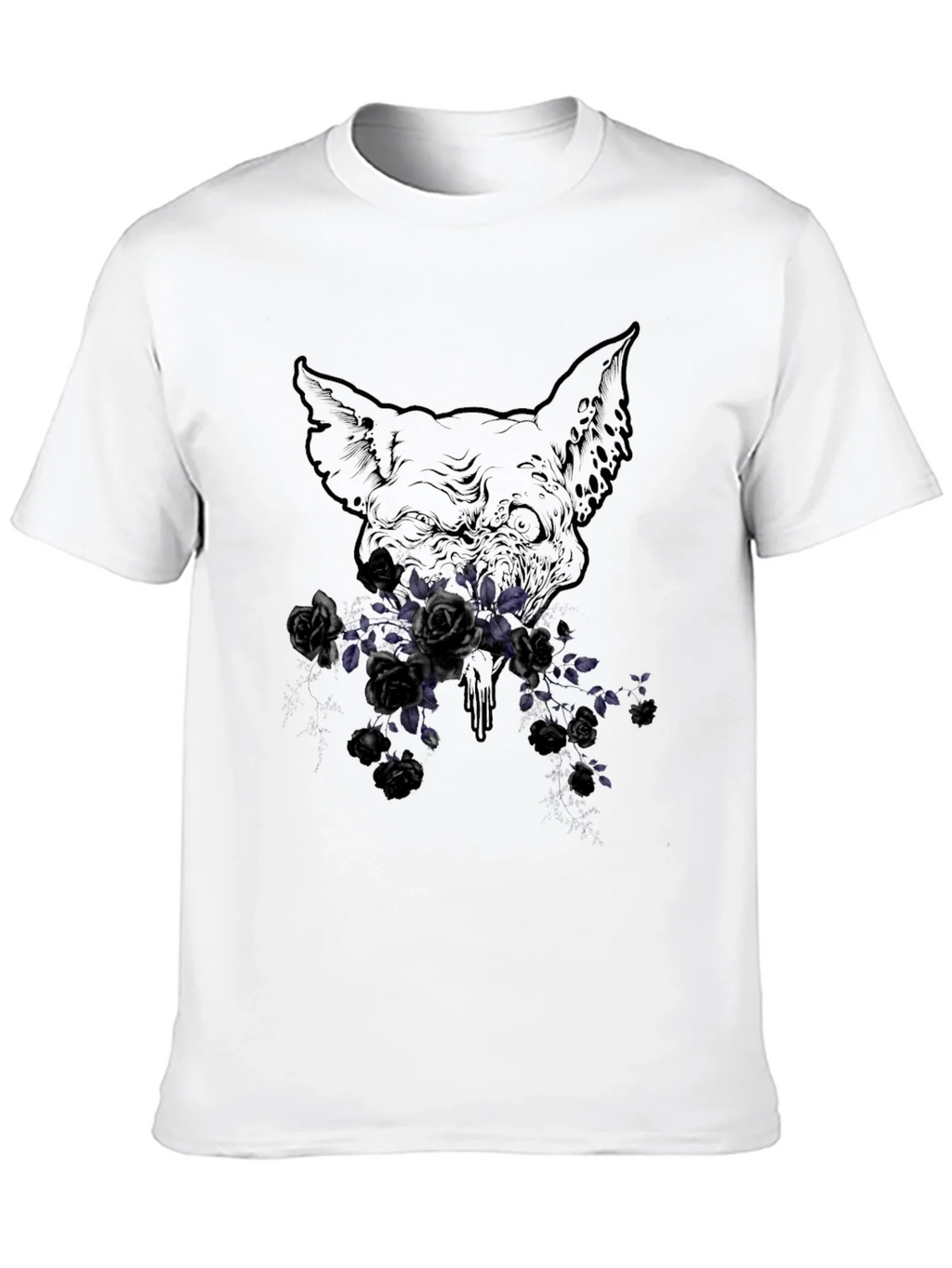 Floral Skull Graphic Print T-Shirt product image 9