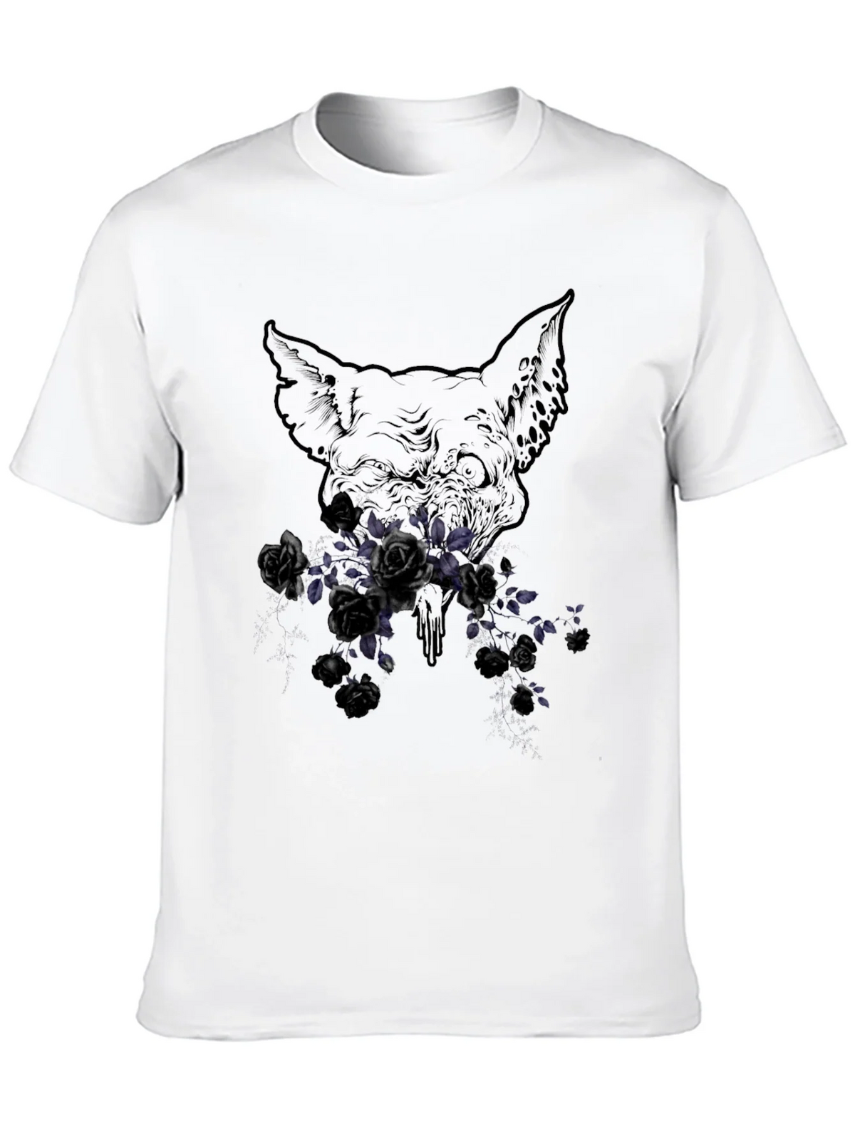 Floral Skull Graphic Print T-Shirt product image 9