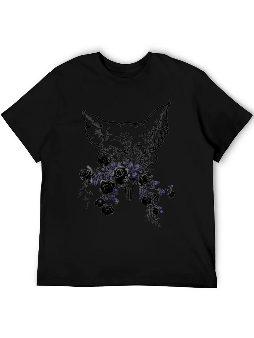 Floral Skull Graphic Print T-Shirt product image 5