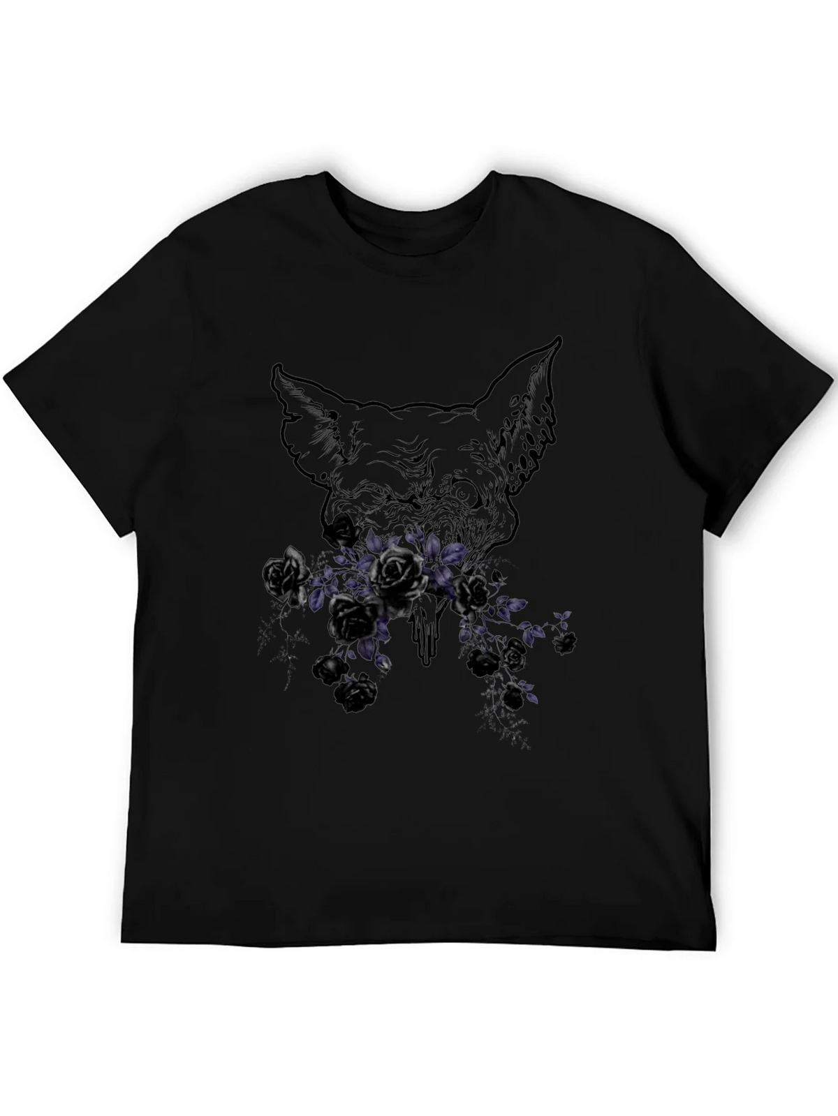 Floral Skull Graphic Print T-Shirt product image 5