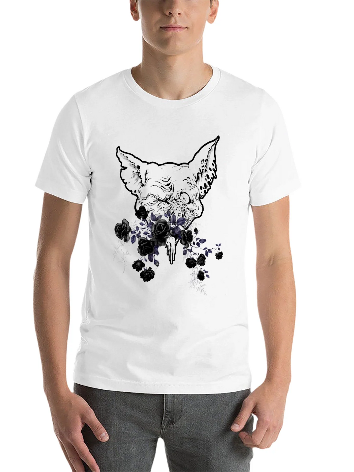 Floral Skull Graphic Print T-Shirt product image 10