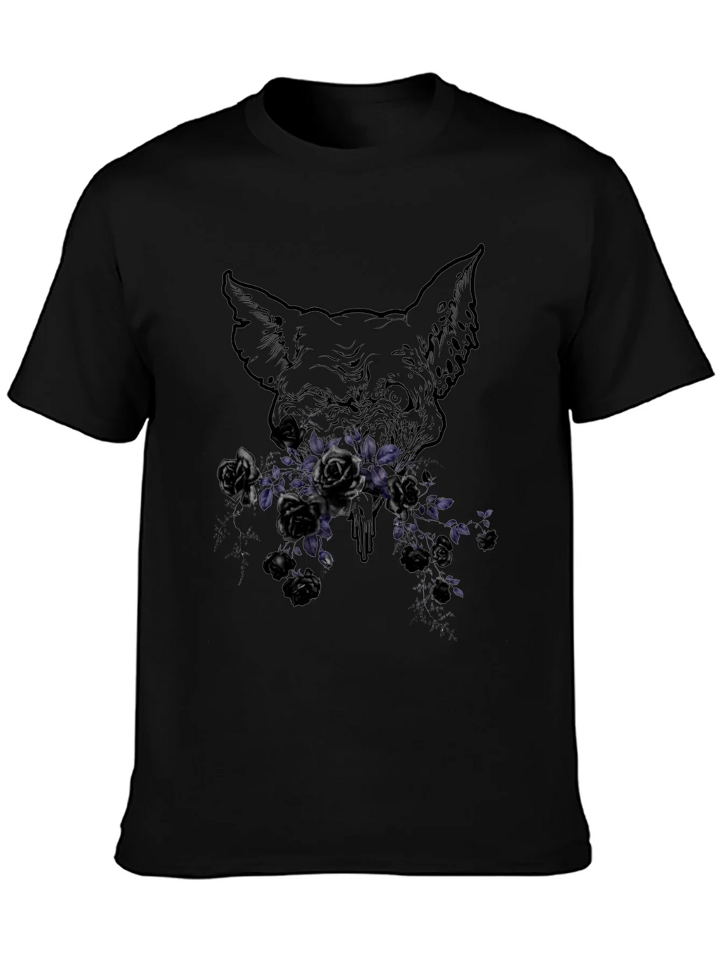 Floral Skull Graphic Print T-Shirt product image 3