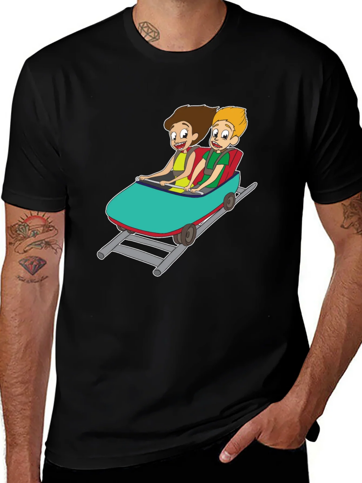 Cartoon Roller Coaster T-Shirt product image 1