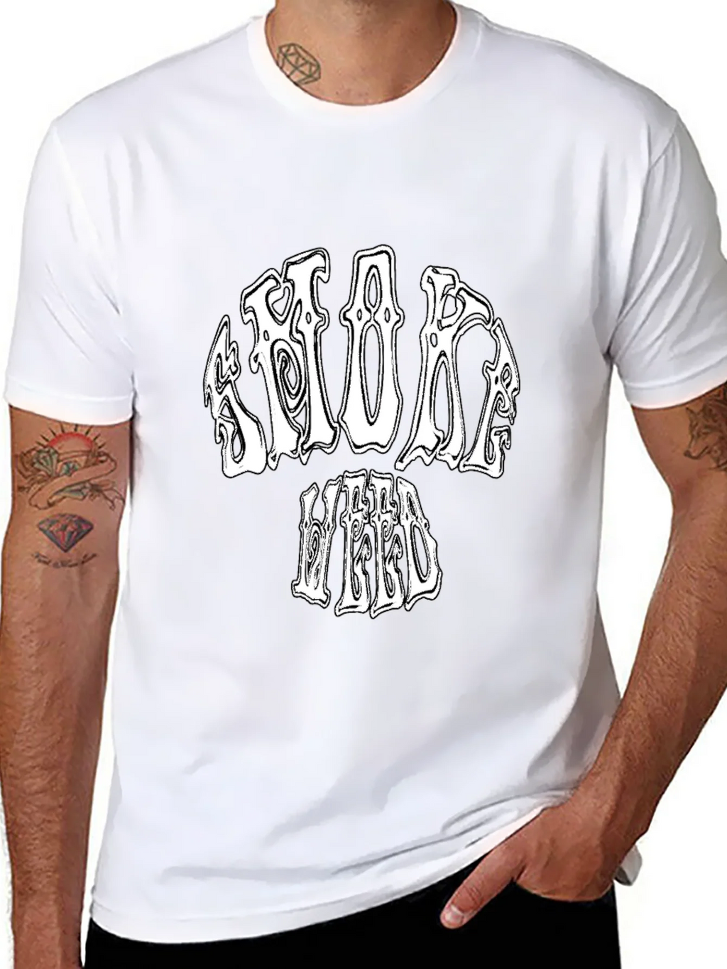 Smoke Weed Black Graphic T-Shirt product image 7