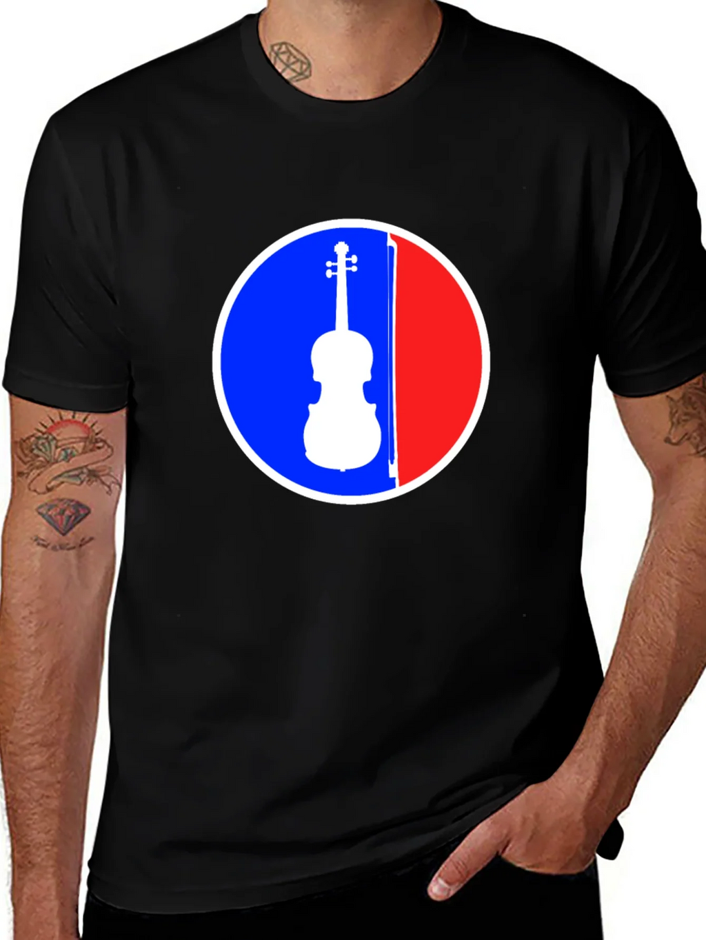 Musicians Tee: Violin Circle Graphic T-Shirt product image 1