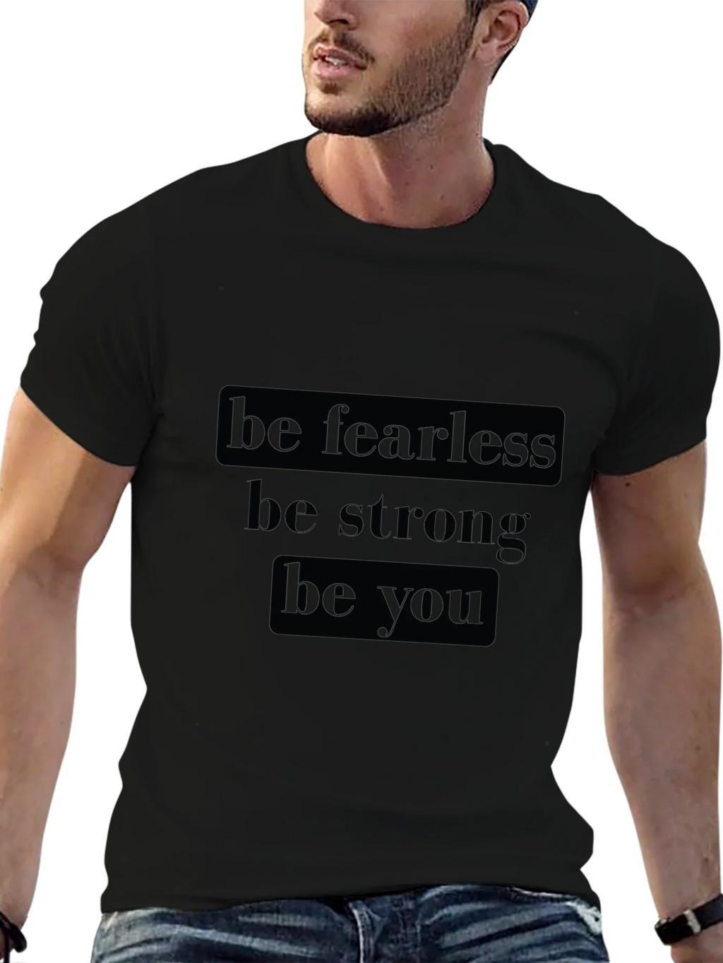Be Fearless Graphic Tee - Motivational Black T-Shirt product image 6