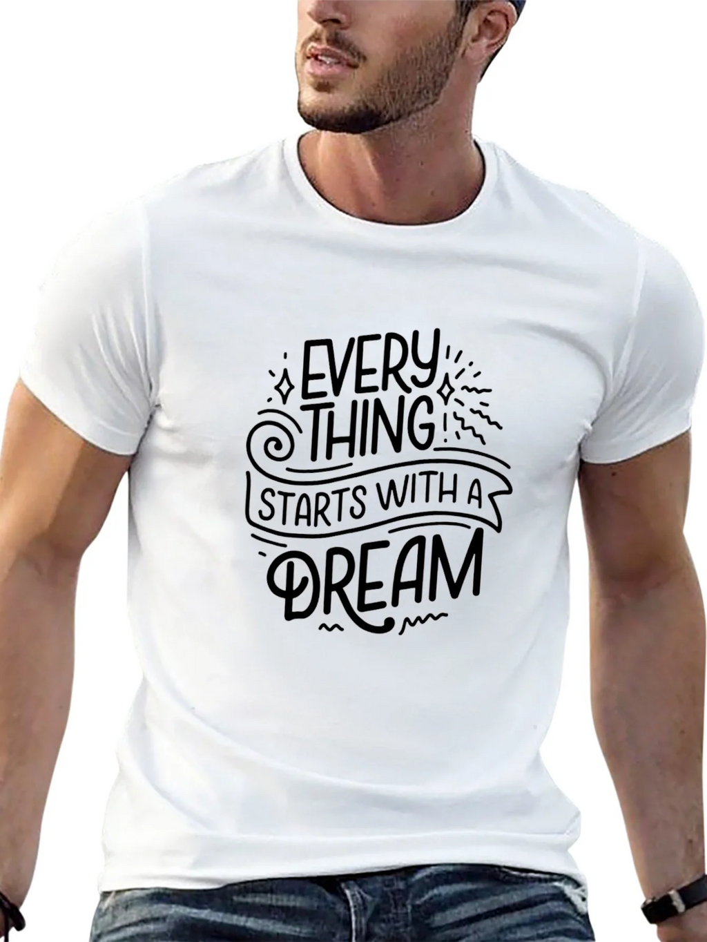 Inspirational Dream T-Shirt - Motivational Black Tee product image 12