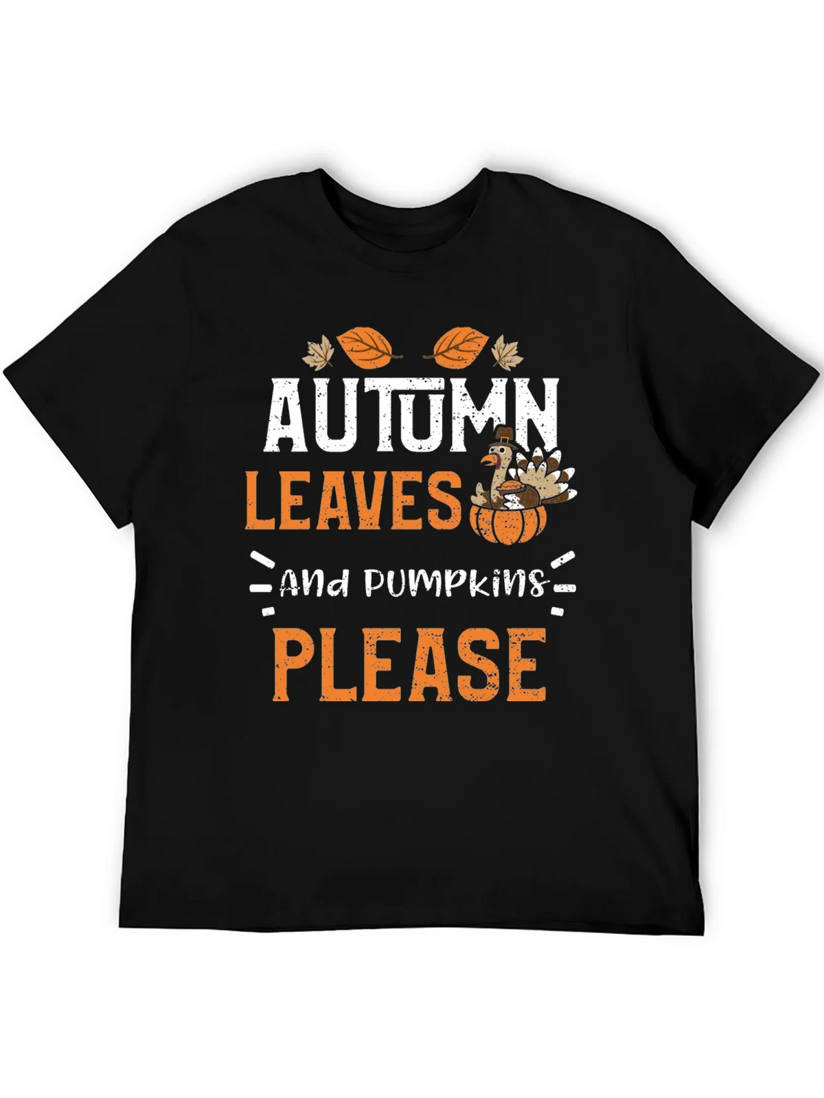 Autumn Leaves & Pumpkins Please Thanksgiving T-Shirt product image 5
