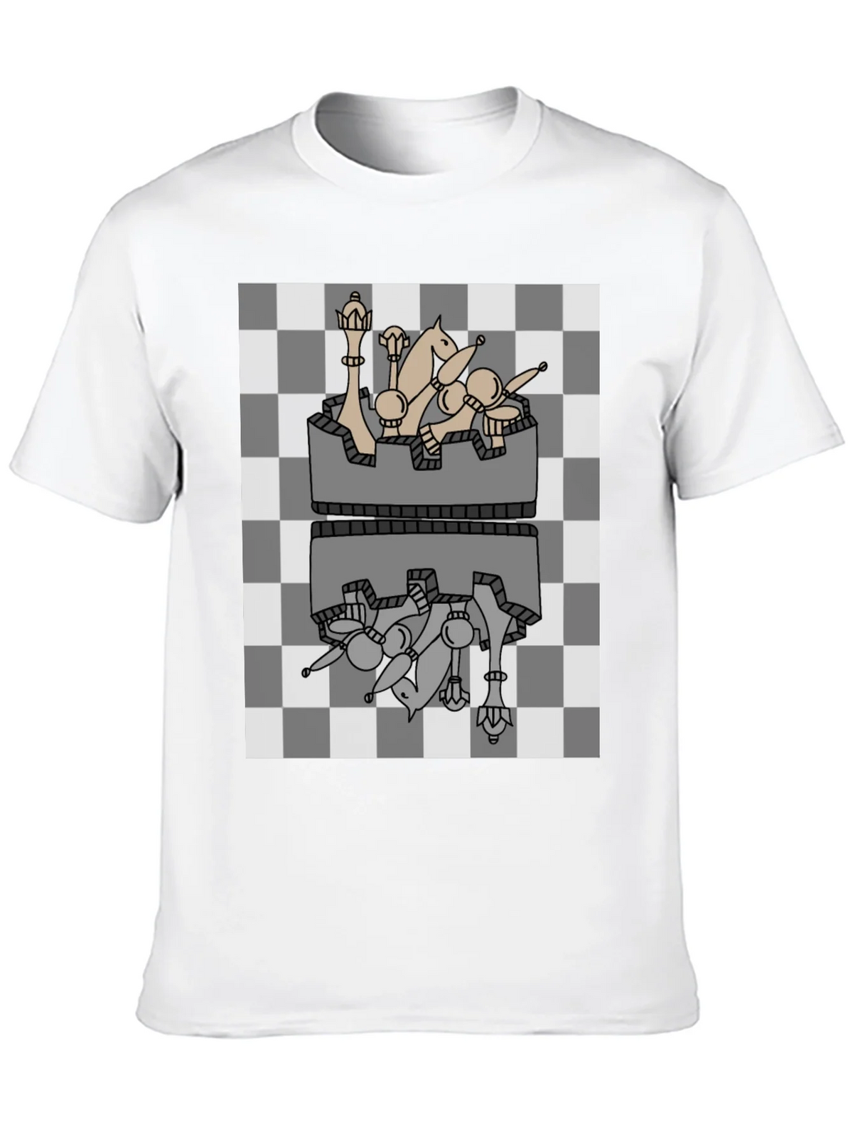 Chess Piece Reflection Graphic Tee - Black product image 9