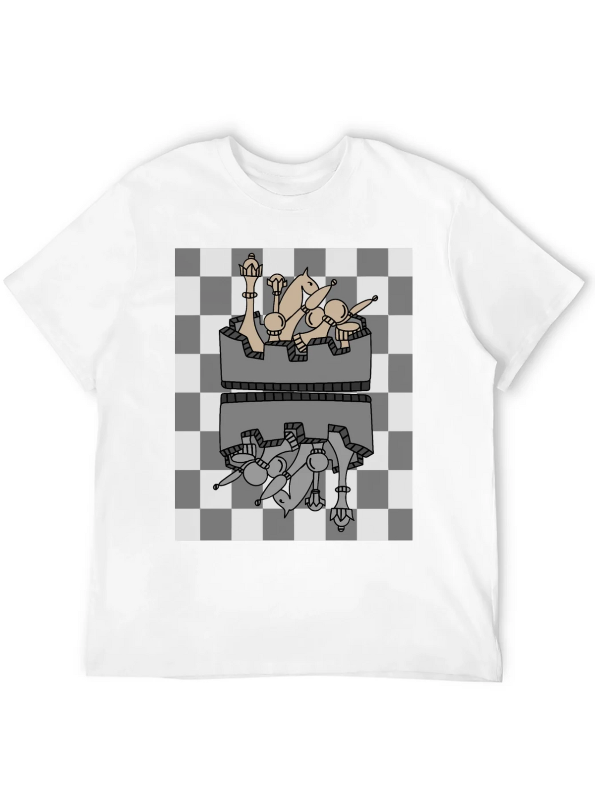 Chess Piece Reflection Graphic Tee - Black product image 11