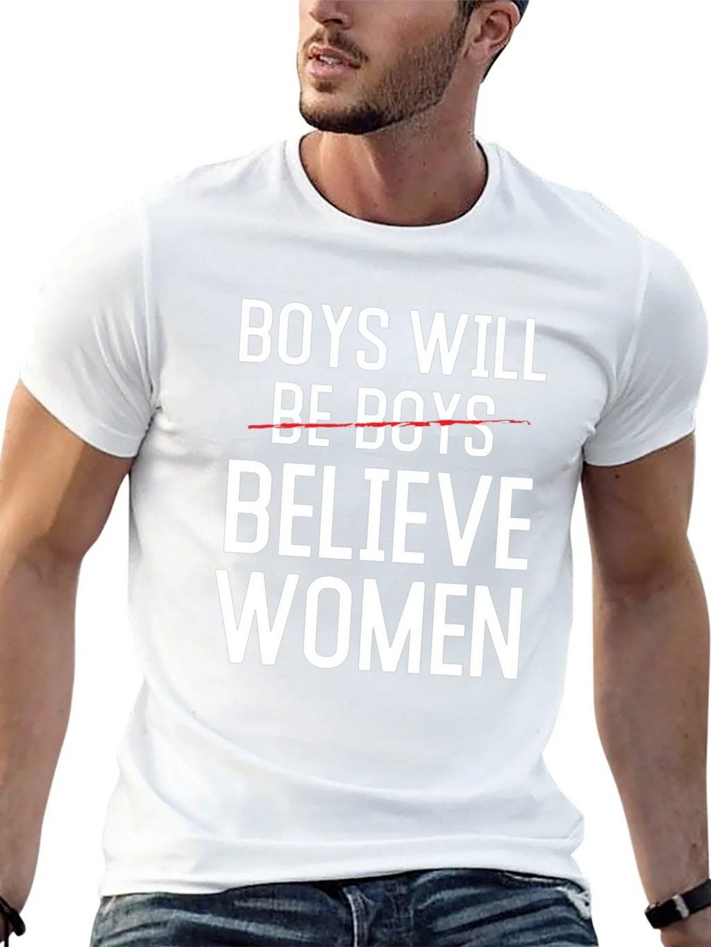 Believe Women T-Shirt Black Cotton Graphic Tee product image 10