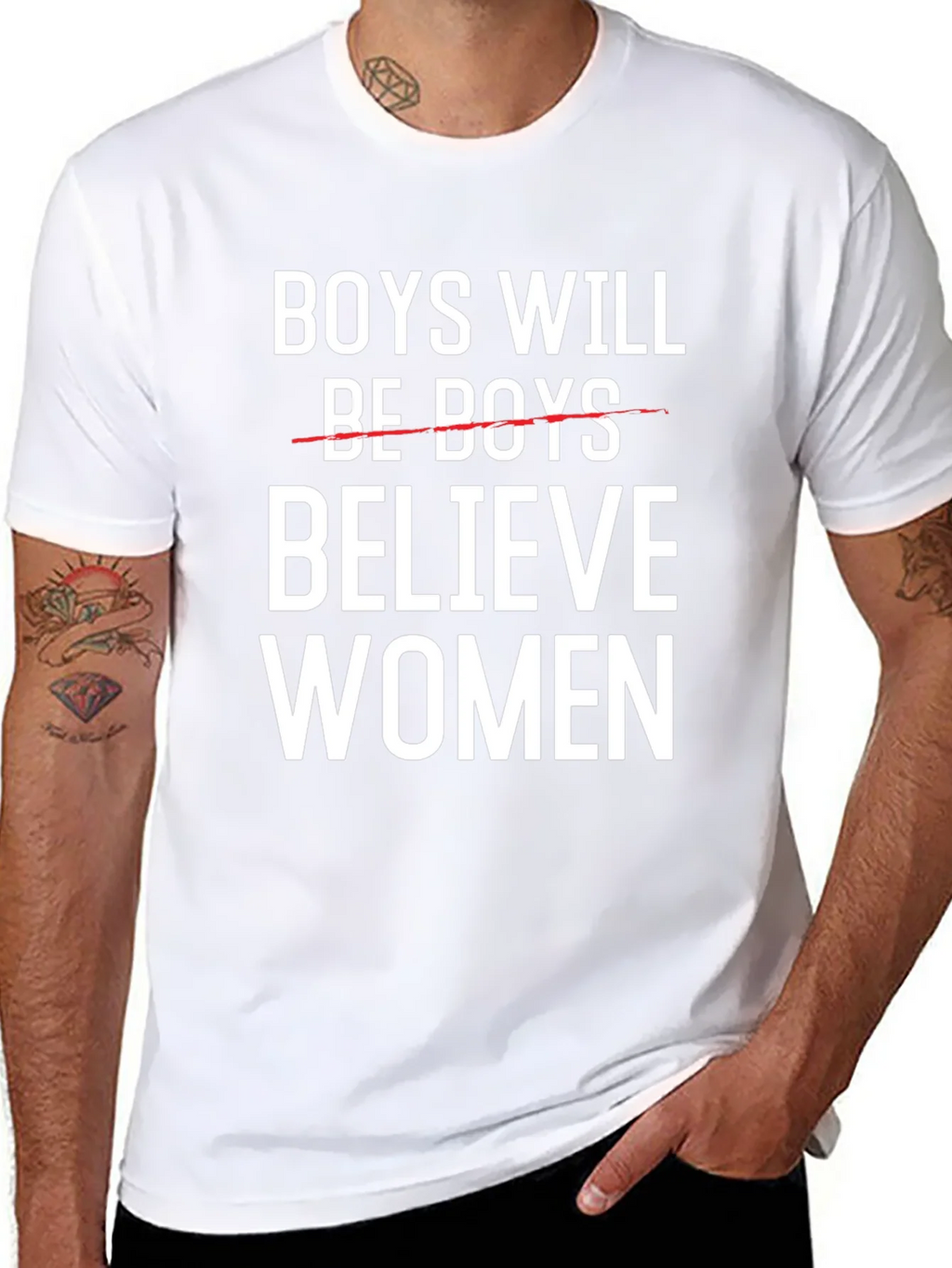 Believe Women T-Shirt Black Cotton Graphic Tee product image 5