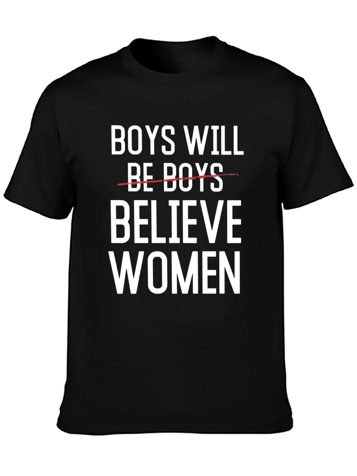 Believe Women T-Shirt Black Cotton Graphic Tee product image 2