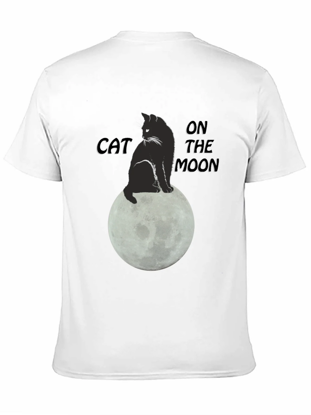 Cat On The Moon Graphic T-Shirt - Black product image 10