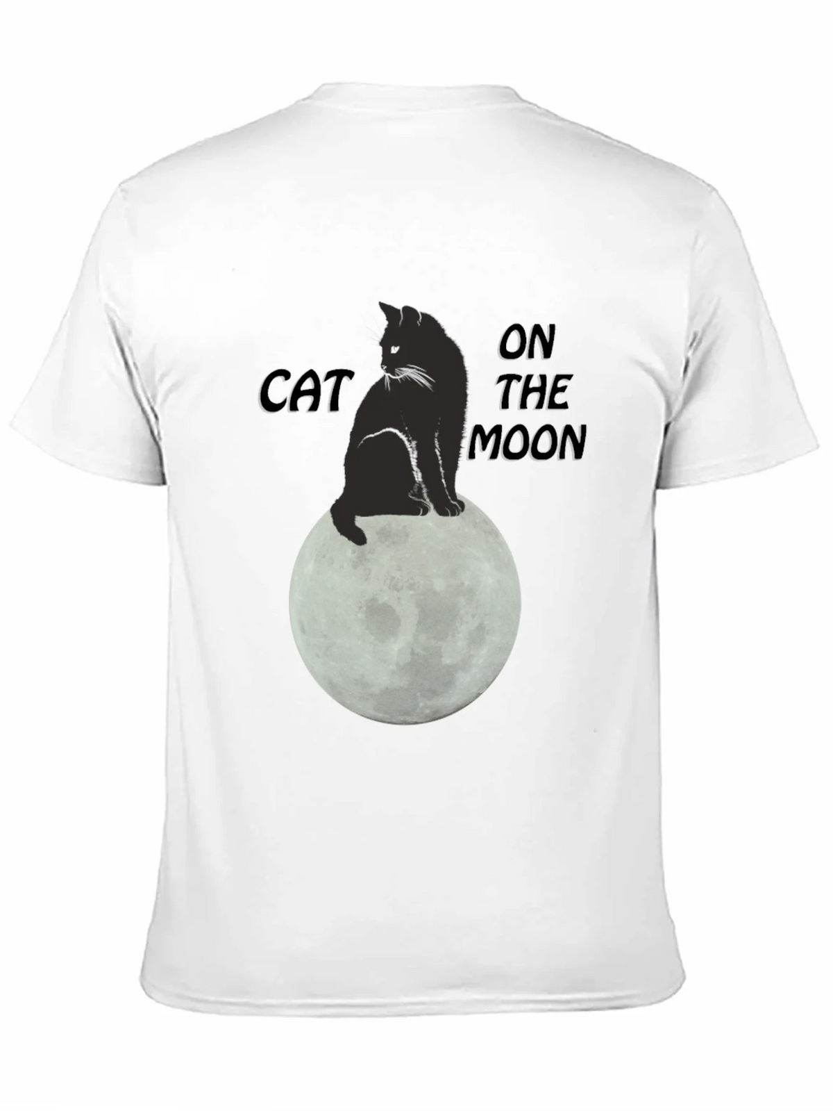 Cat On The Moon Graphic T-Shirt - Black product image 10