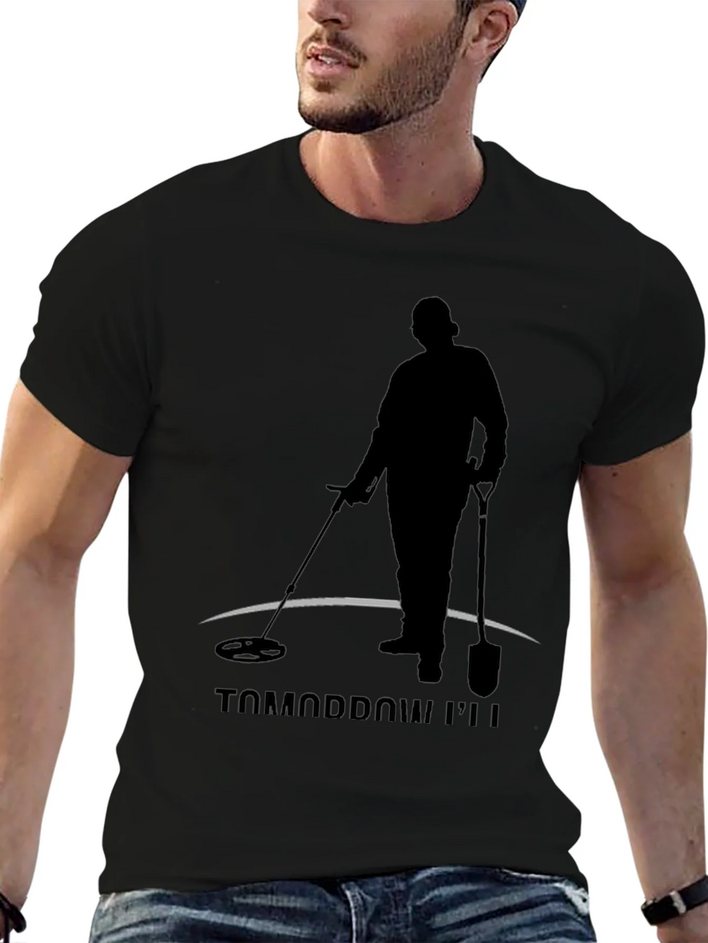 Tomorrow Ill Be Detecting Black T-Shirt product image 6