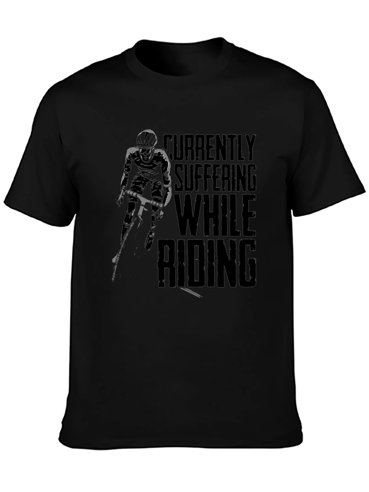 Currently Suffering While Riding Black Graphic Tee product image 2