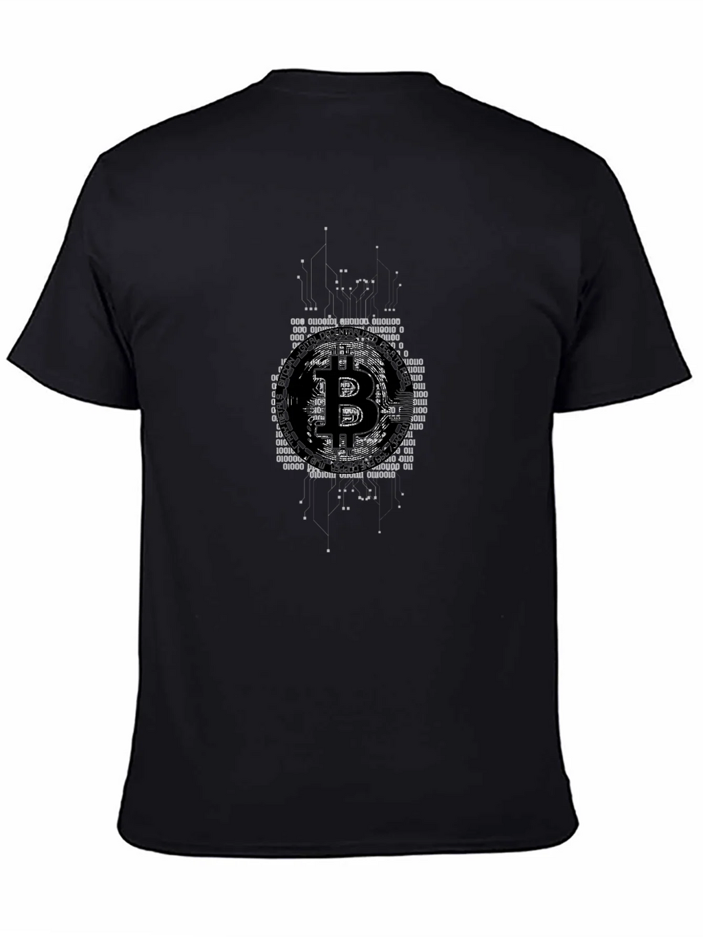 Bitcoin Digital Code Graphic Black T-Shirt product image 4