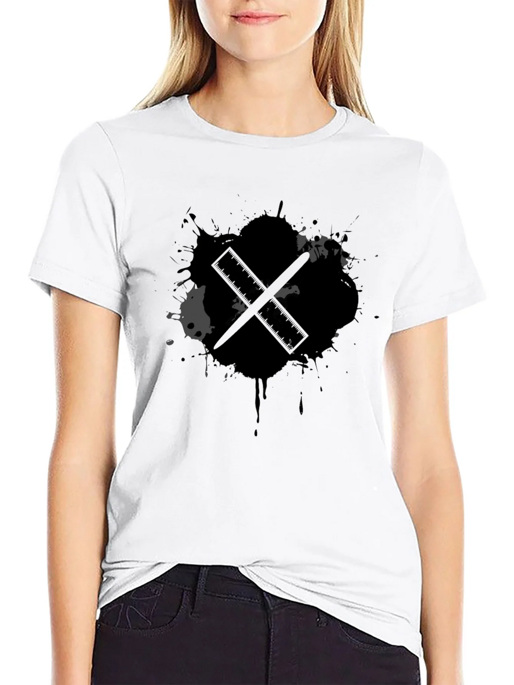 Black Ink Drum Sticks Graphic Tee product image 8