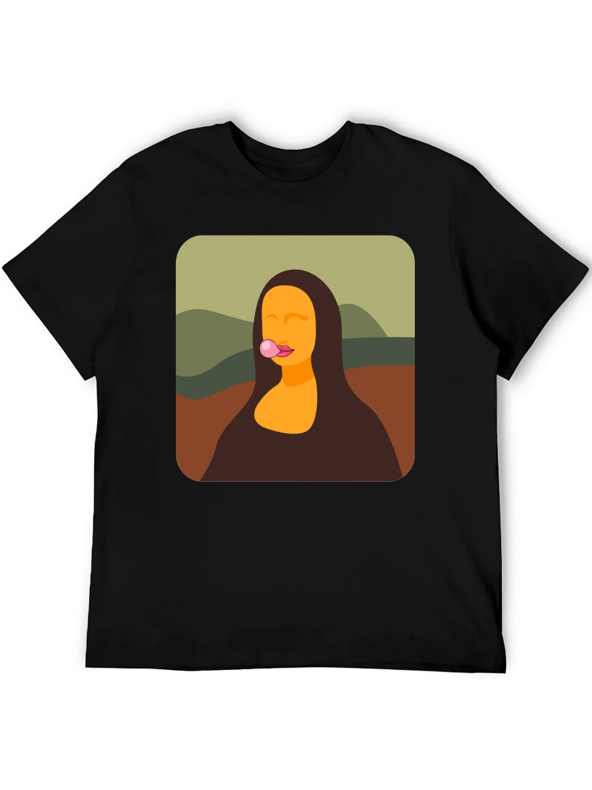 Mona Lisa Bubble Gum Black T-Shirt product image 5