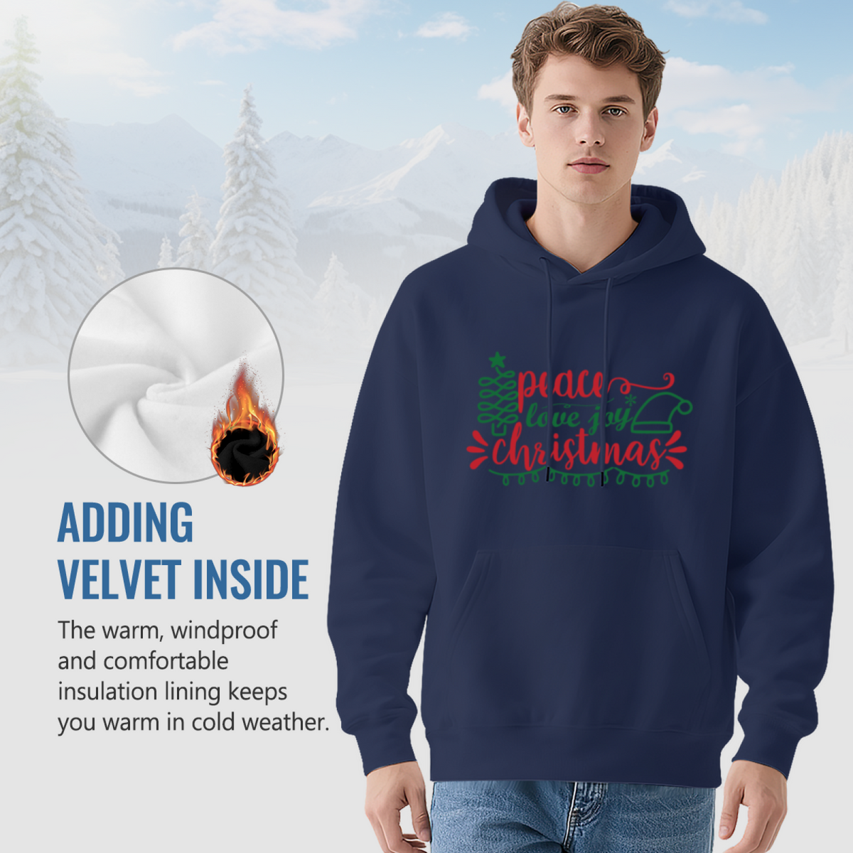 Christmas Holiday Hoodie - Artistic Expression Graphic product image 7