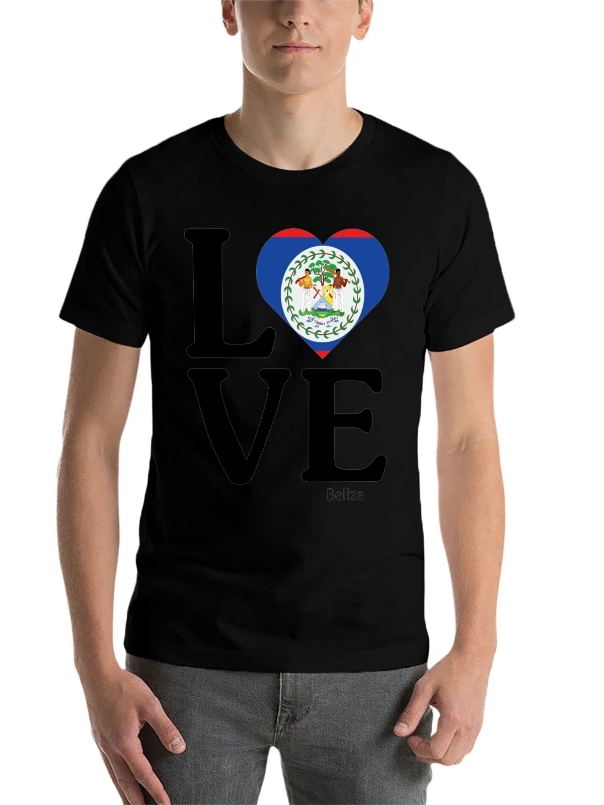 Belize Flag Heart Love T-Shirt product image 4