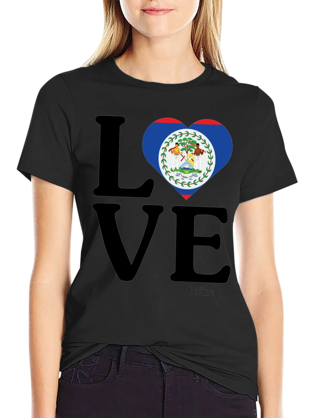 Belize Flag Heart Love T-Shirt product image 2