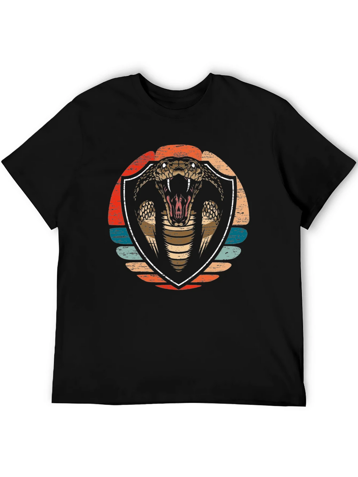 Cobra Graphic Tee - Retro Shield Design Soft Cotton product image 5