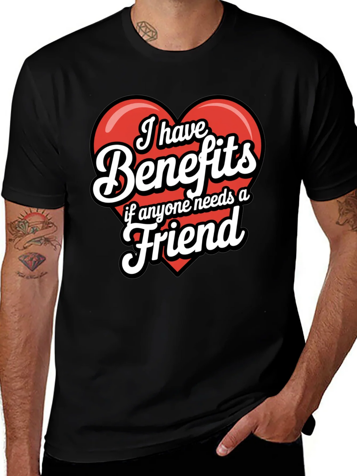 Funny Benefits Graphic T-Shirt product image 1