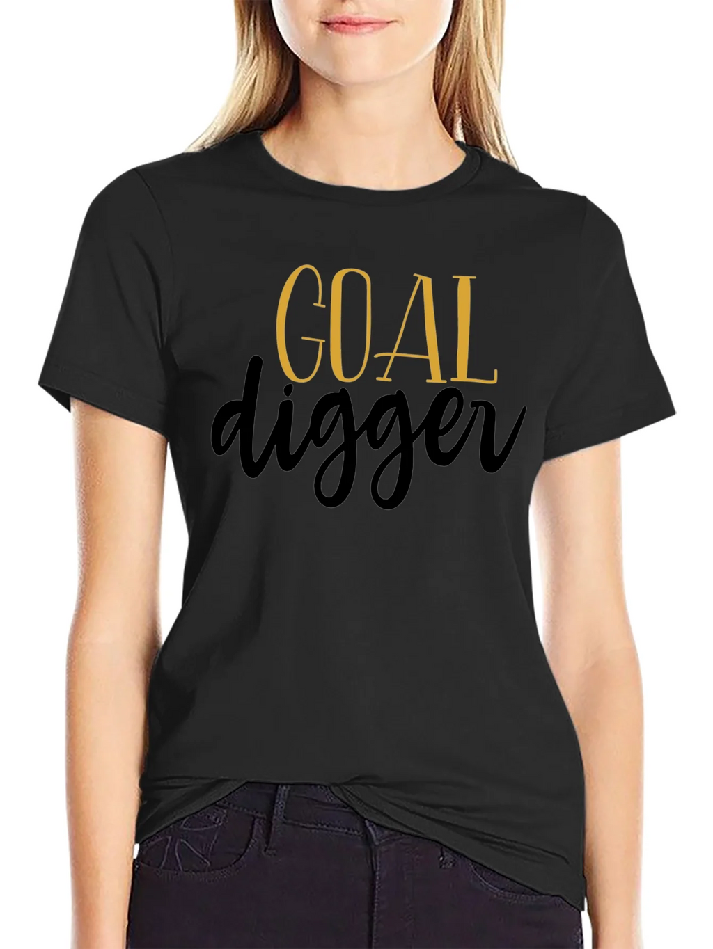 Goal Digger Graphic Tee - Black Cotton product image 2
