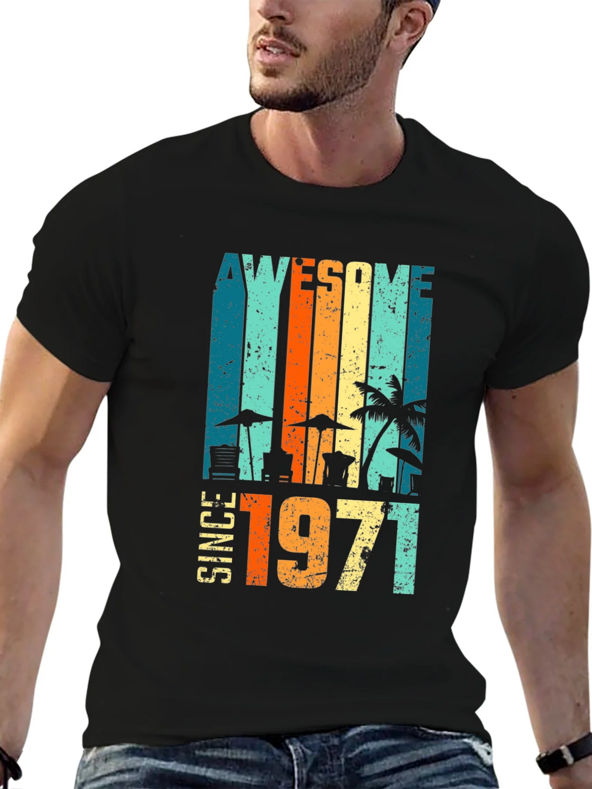 Awesome Since 1971 Retro T-Shirt product image 6
