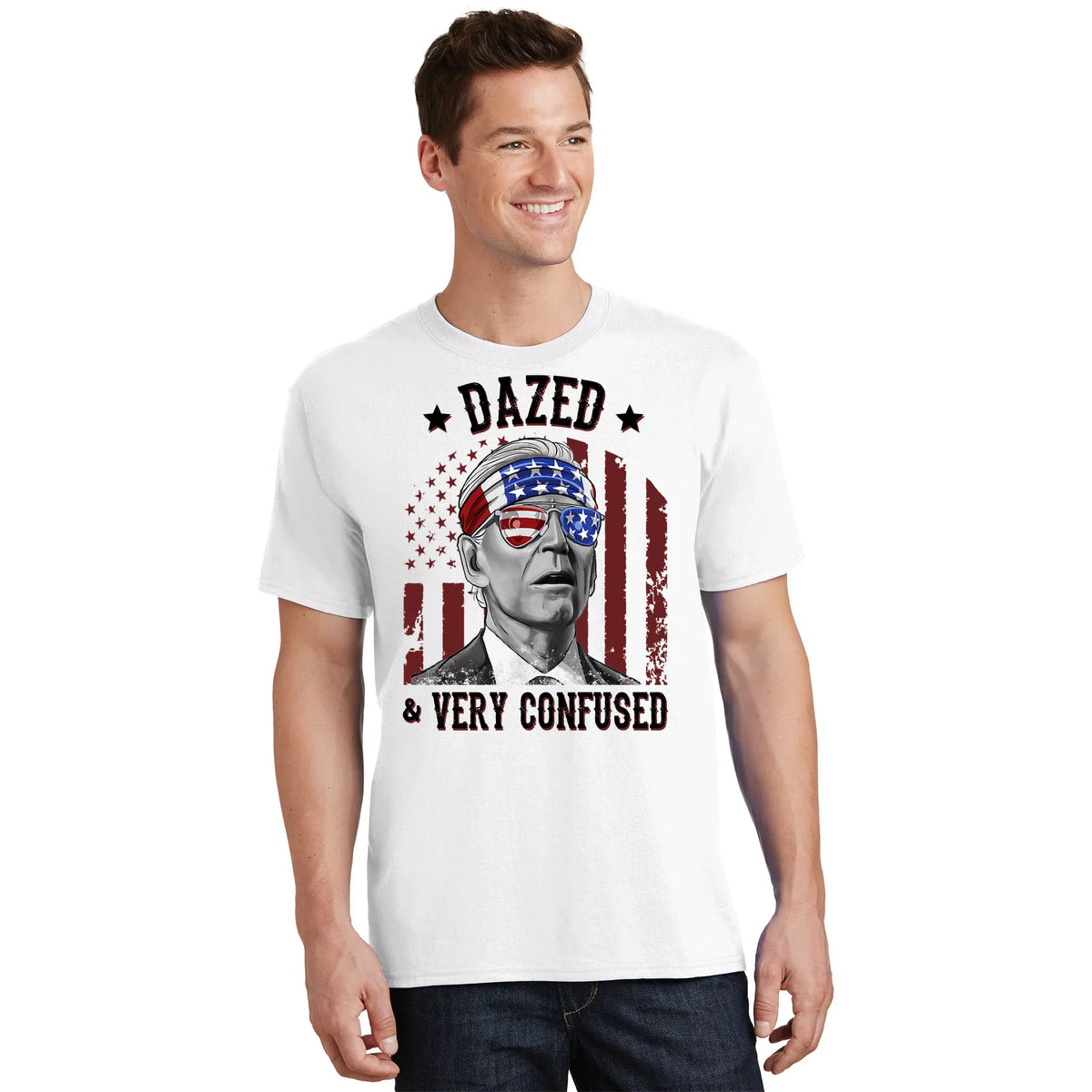 Dazed And Very Confused Biden Funny 4th Of July T-Shirt product image 1