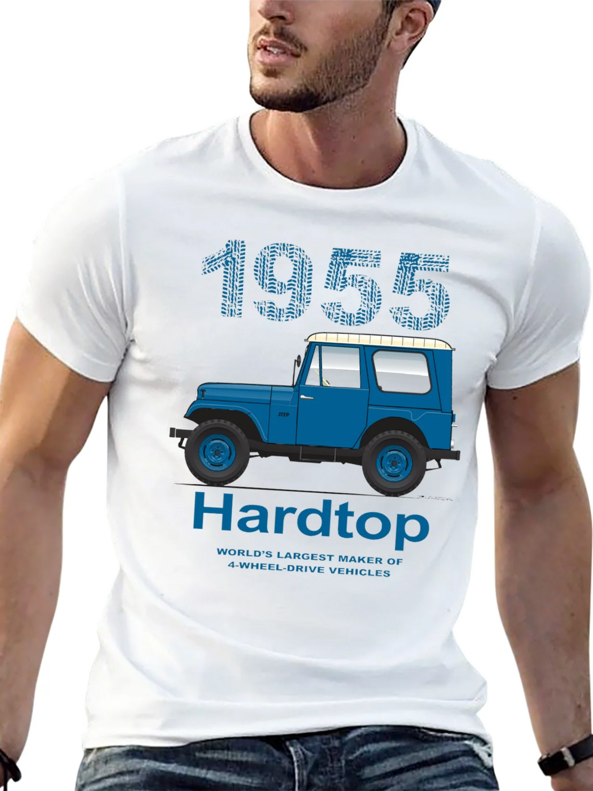 1955 Hardtop T-Shirt: Classic Jeep Design product image 12