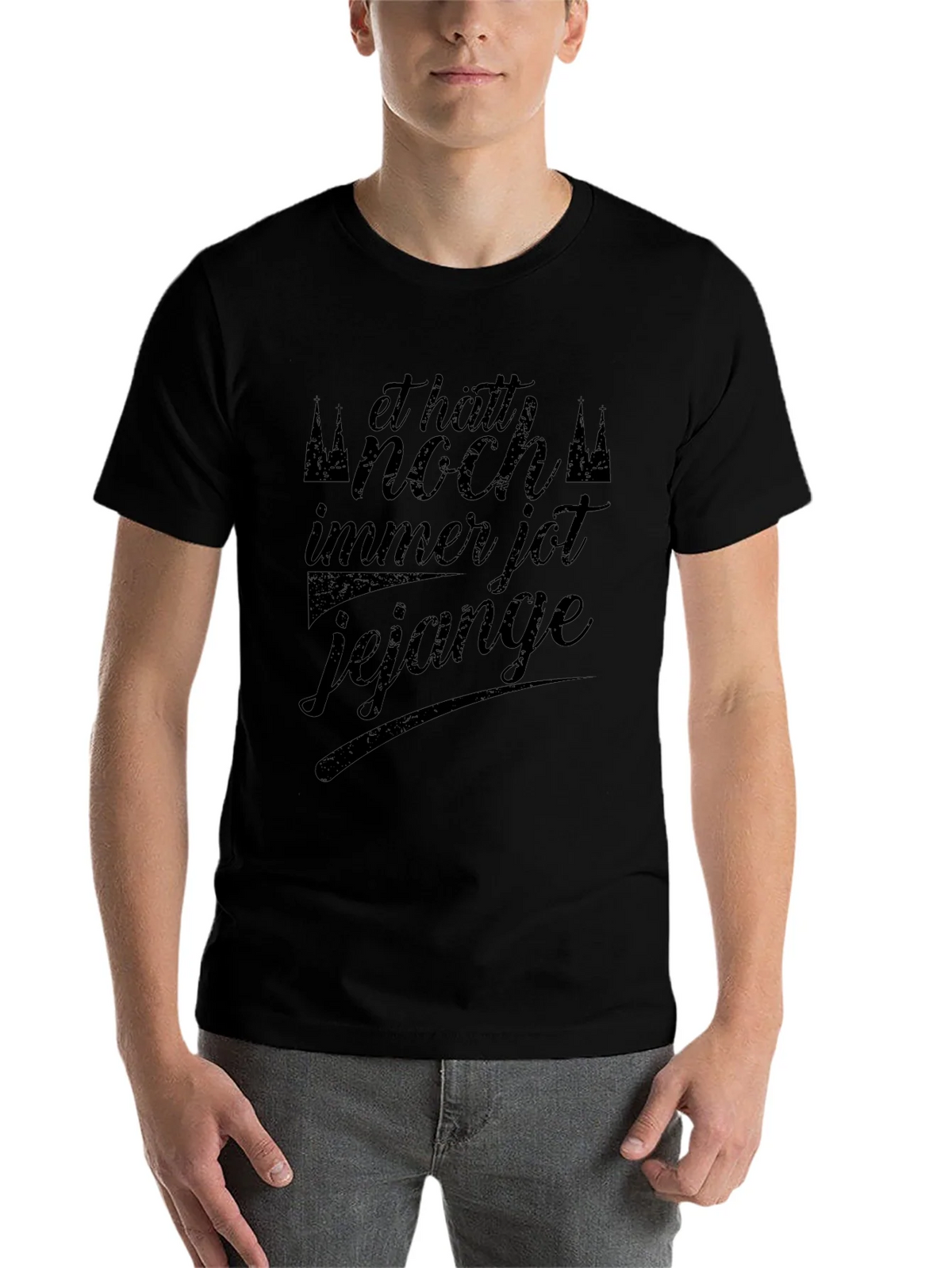 Black Graphic Tee: Et Hätt Noch Immer Jot Jejange product image 4