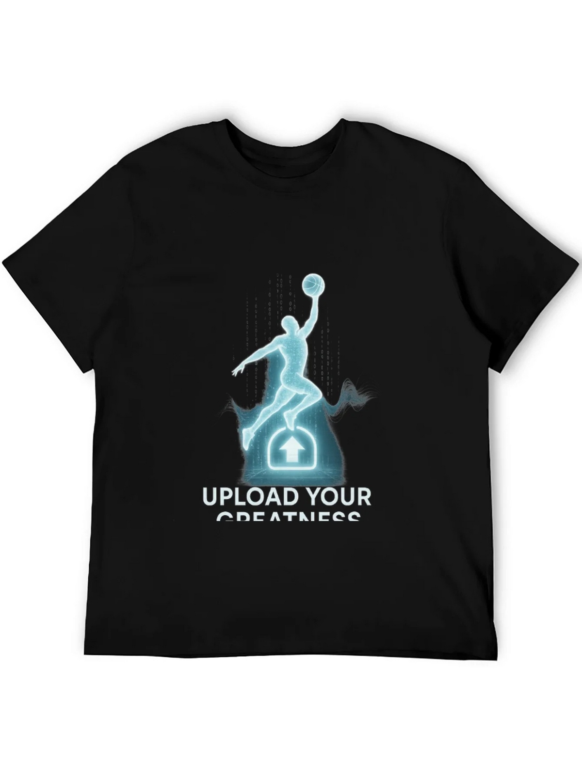 Upload Your Greatness Black Graphic Tee product image 4